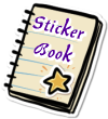 Sticker book button
